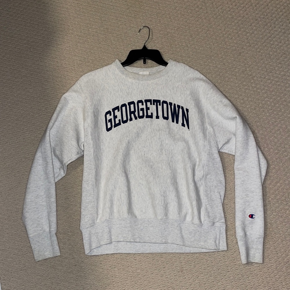 Georgetown Champion reverse weave crewneck sweatshirt